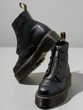 Dr. Martens Sinclair Milled Nappa Leather Platform Boots